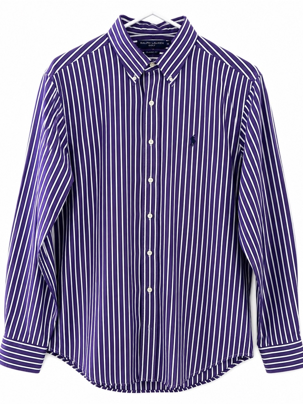 Ralph Lauren Purple & White Striped Button-Down Shirt - Classic Fit